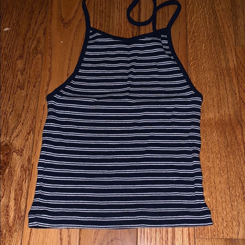 Brandy Melville Striped Halter Tie Top